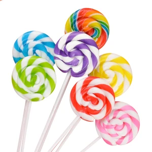 HALAL Rainbow Swirl Lollipops Assorted Flavors Hard Candies in Box Mix Fruits Sweets