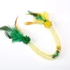 ของเล่นขนนกตาข่ายสีเหลือง