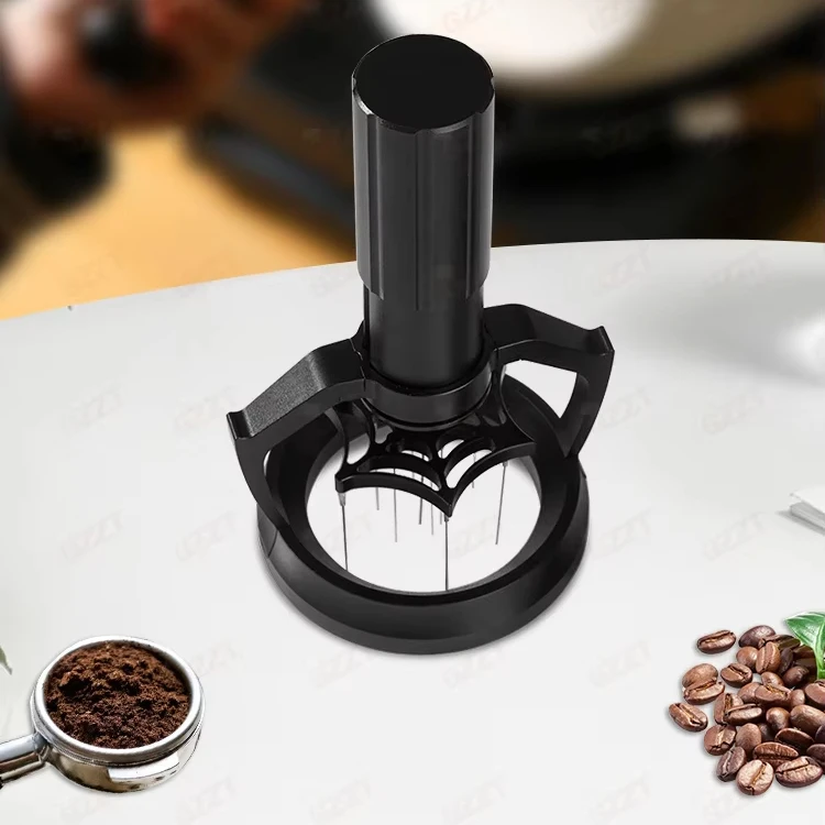 Agitatore per Caffè Espresso,Distributore di Caffè Ago Piccolo Distributore Portatile in Polvere di Caffè con Ago in Acciaio Inossidabile per La Casa dei Caffè (Tramutante