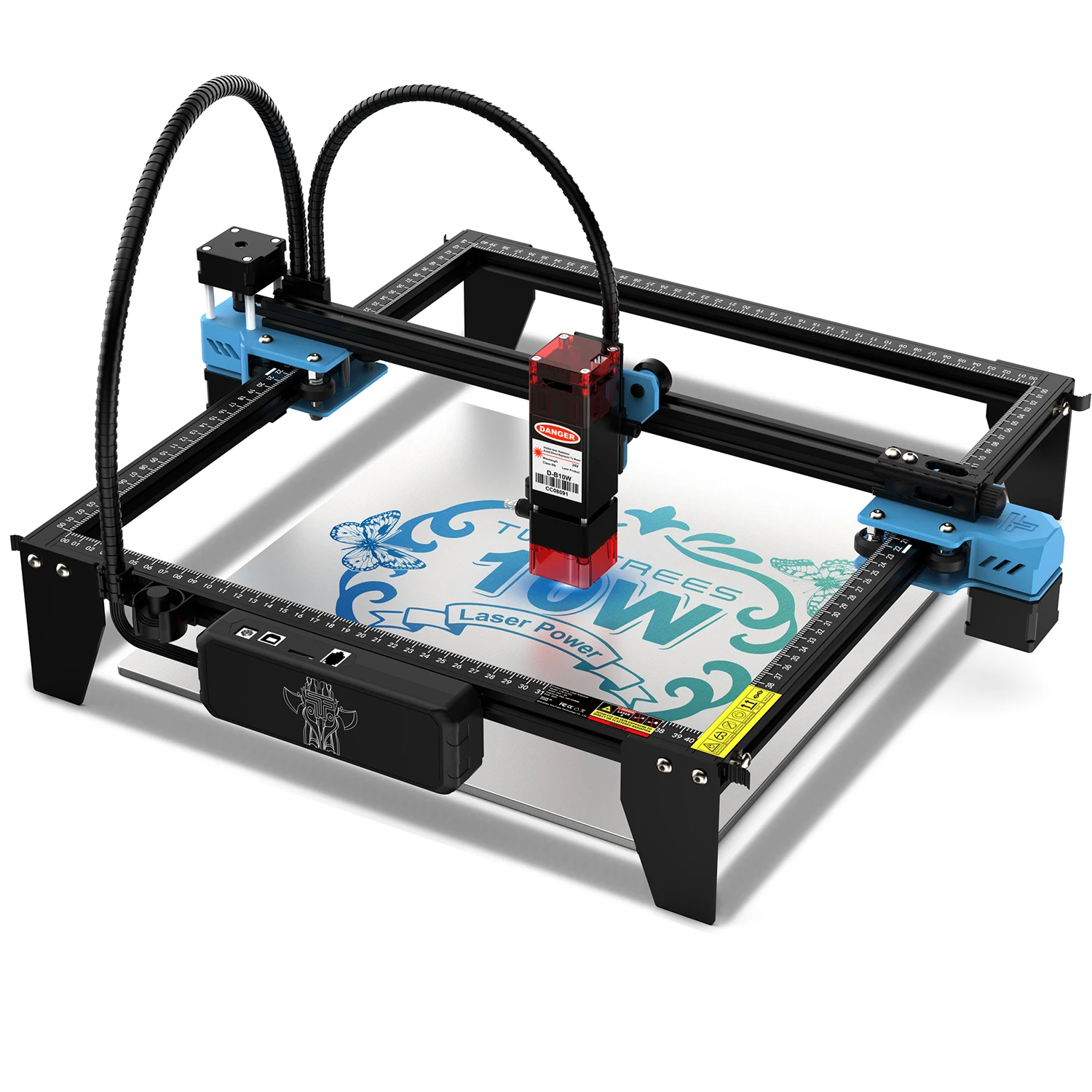 Twotrees TTS 10w 300x300cm彫刻エリア ポータブルDIYガラスゴム