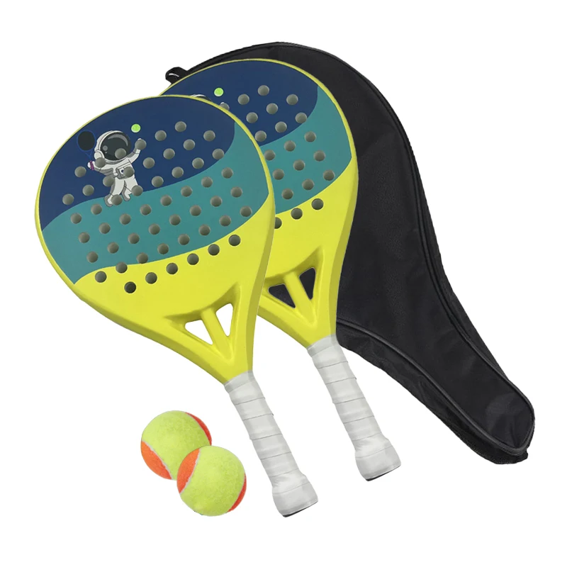 Kids Outdoor Sports Professional Tennis Racket Eva Core Indoor Carbon Fiber Padel Racket Set factory