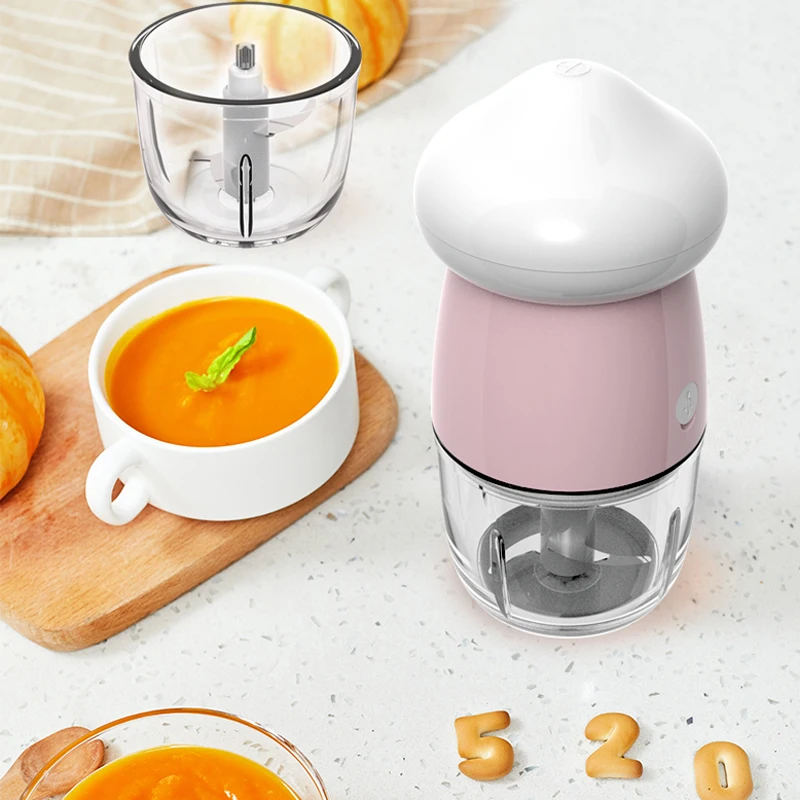 Manufacturer Hot Selling Portable 300ml glass chopping bowl Mini Rechargeable food mixer household blender
