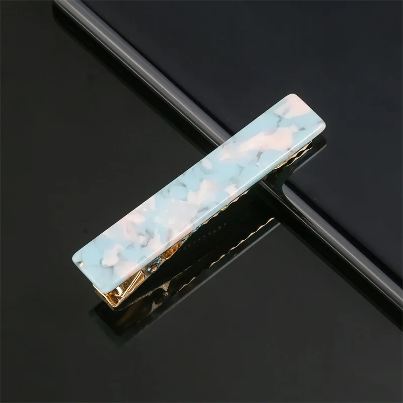 VRIUA Women Vintage Resin Acetate Rectangle Hair Pins Clip Leopard Hair Clip Geometric Hairpins Clips Hair Styling Accessories