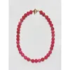 Collana in cristallo oro-fragola