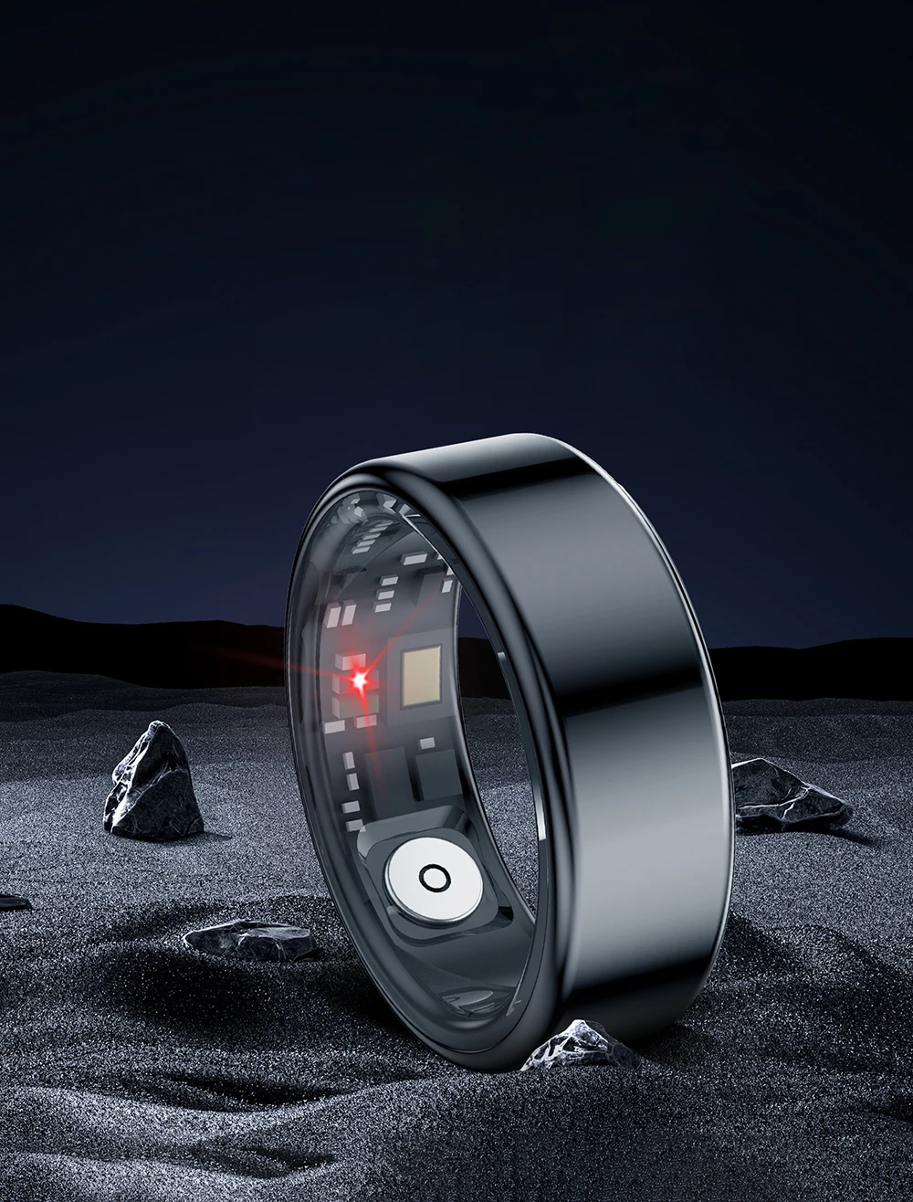 2024 SR03 Charging Case Health IOS Compatible Control Devices Fitness Couple Long-Distance Touch Love Smart Fitness Tracker Ring