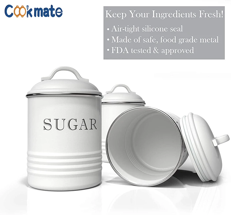 Airtight Stainless Steel Canisters Sets for The Kitchen With See Window