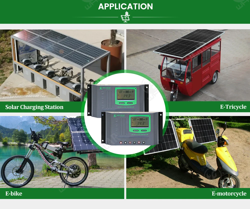 Smart 60V 72V Solar Panel Charge Controller PWM 20A