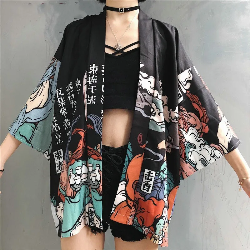 Roupas Estilo Japonês, Mulheres Kawaii Camisas, Roupas de urso Kawaii