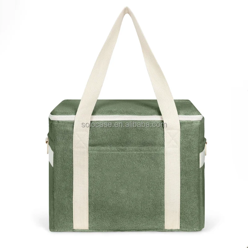 Soft Terry Cloth Cooler Cooling Tote