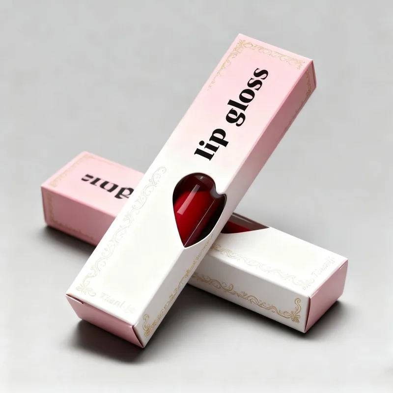Luxury Digital Printing Lipstick Box Eco-Friendly Foldable Design Custom Logo Print for Lip Balm and Lip Gloss Containers Customized cosmetic packaging boxes Customized lipstick packaging box Lipstick packaging box factory  Cosmetic packaging box factory