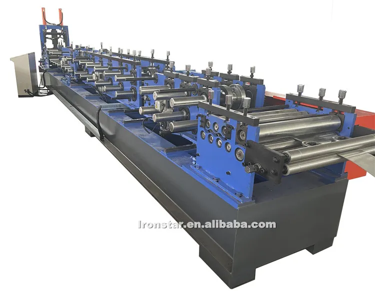 Automatic Quickly Change Steel Frame Channel Punch Holes C Z Purlin Roll Forming Machine