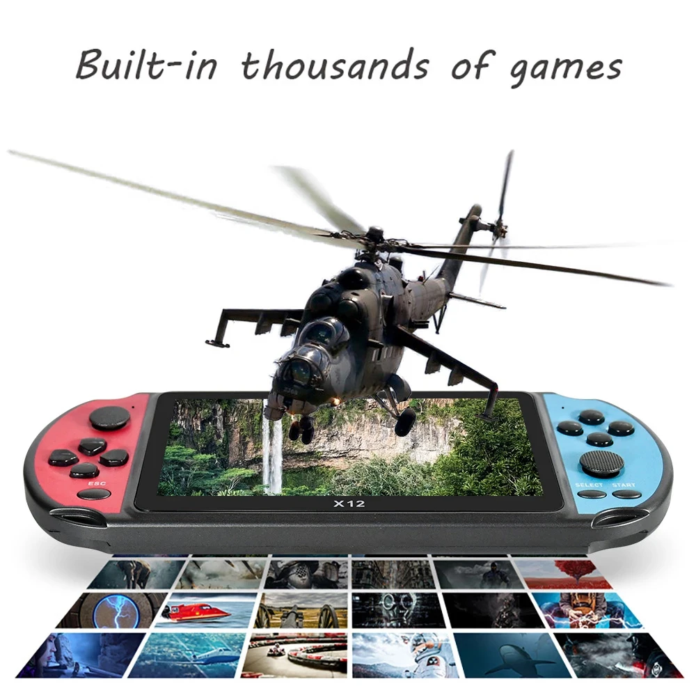 X12 Portable Handheld Video Game Console Gift for Kids Portable slim controller Handheld Game Player