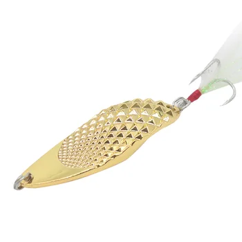 Horse Mouth Sequins Lure Fake Bait Leech Beak Bass Black Fish Reinforced Spoon Single Hook Zinc Alloy Lure Minnow Artificial – Metal Jig – view 2