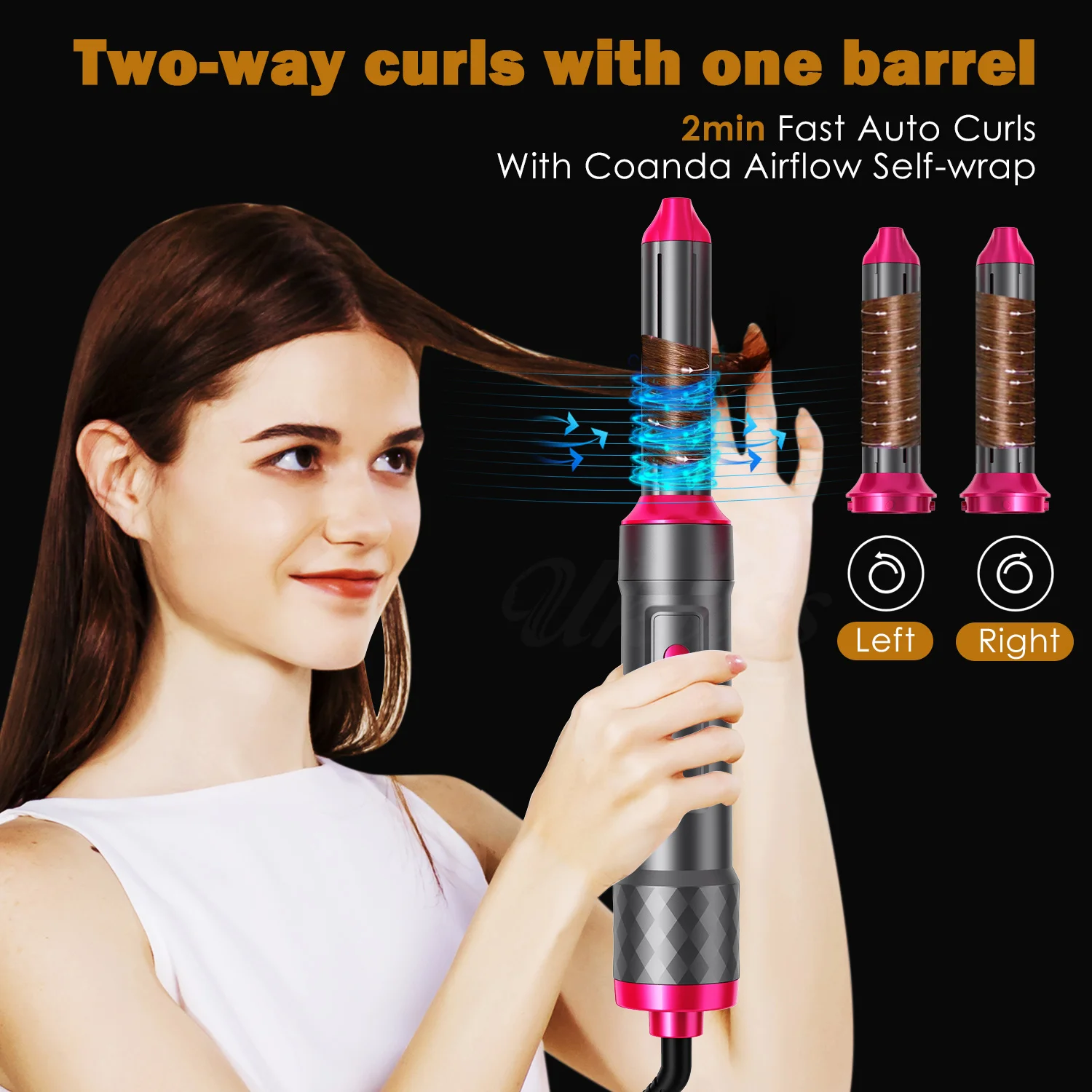Ready To Ship 5 In 1 Electric Hair Blow Hair Dryer Hot Air Brush Wrap