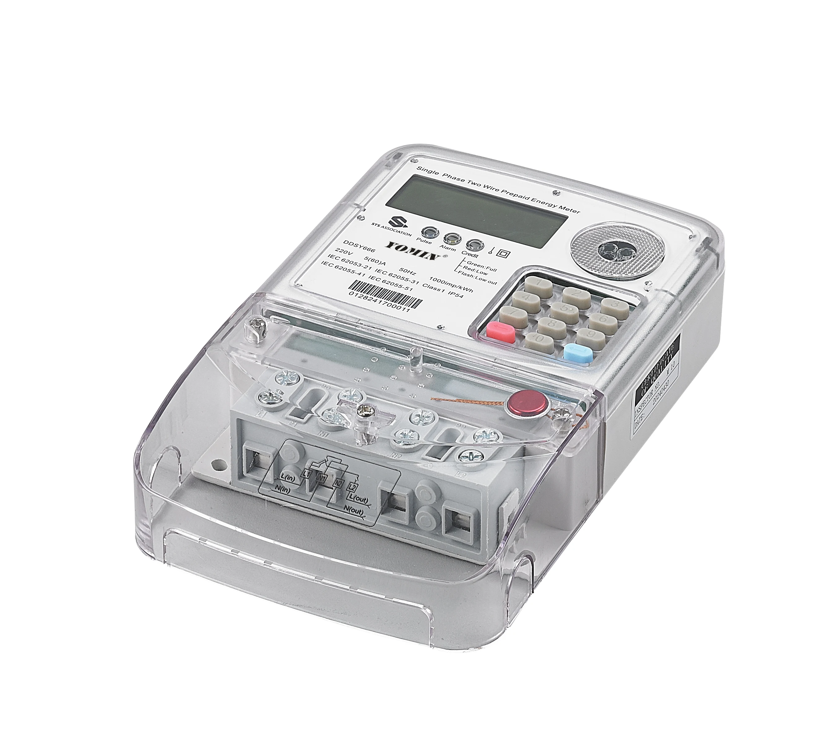 DDSY666 Model Single Phase Two Wire Keypad Cash Power Meter STS Prepayment Prepaid Electricity Energy Meters