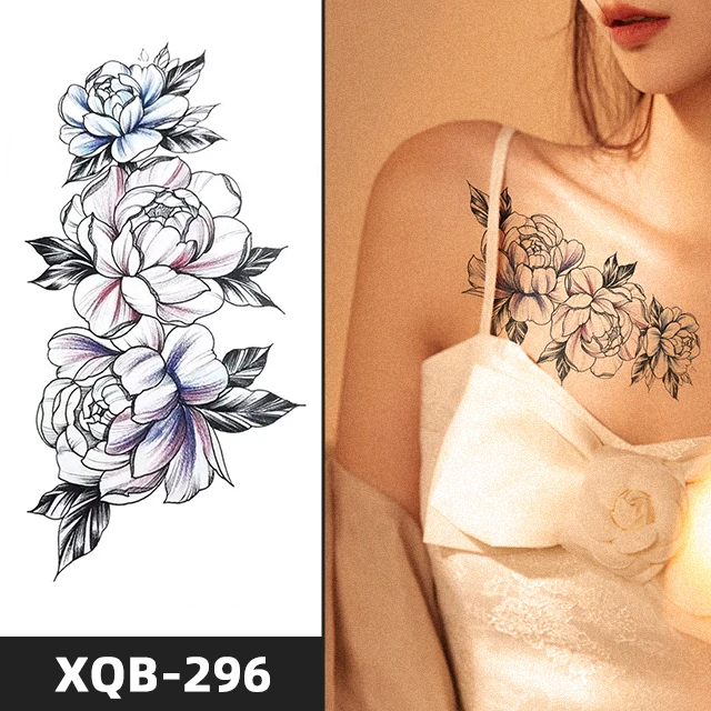 Colorful Floral Temporary Tattoos  Prinker