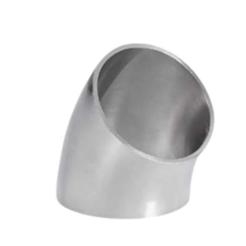 Inside Polished Sanitary Stainless Steel Pipe Fitting 304 316 welded 45° Elbow steel butt welded pipe fittings butt