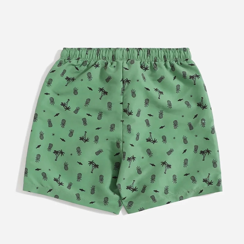 High Quality Short Swim Trunk Boardshorts Green Fruit Print Surfing Shorts Beachwear Swim Shorts Kids Children's Swimming Trunks manufacture