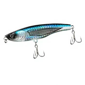 125mm 80g High Quality Hard Bait Big Game Saltwater Bass Fishing Bait Casting Topwater Plastic Stickbait Pencil Lure – Popper – view 3