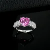 Lab Created Padparadscha Sapphire S925 Sterling Silver Ring