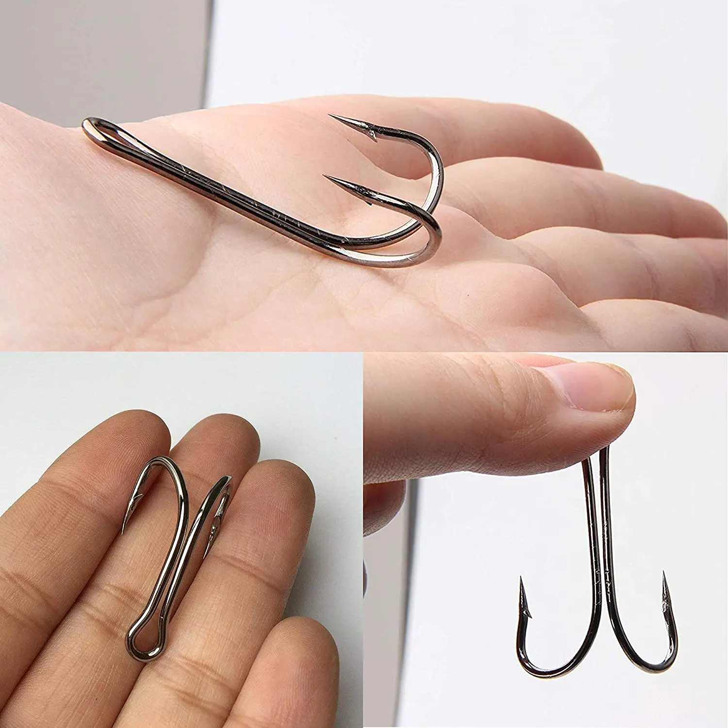 double fishing hooks open shank 100pcs Hooks, Durable Double Frog Hook, High Carbon Steel Sharp Fishhook Extra Strong Small Fly Tying Hook for Saltwater Freshwater : Sports & Outdoors without using a split ring. [Hot Item] Classic Double Fishing