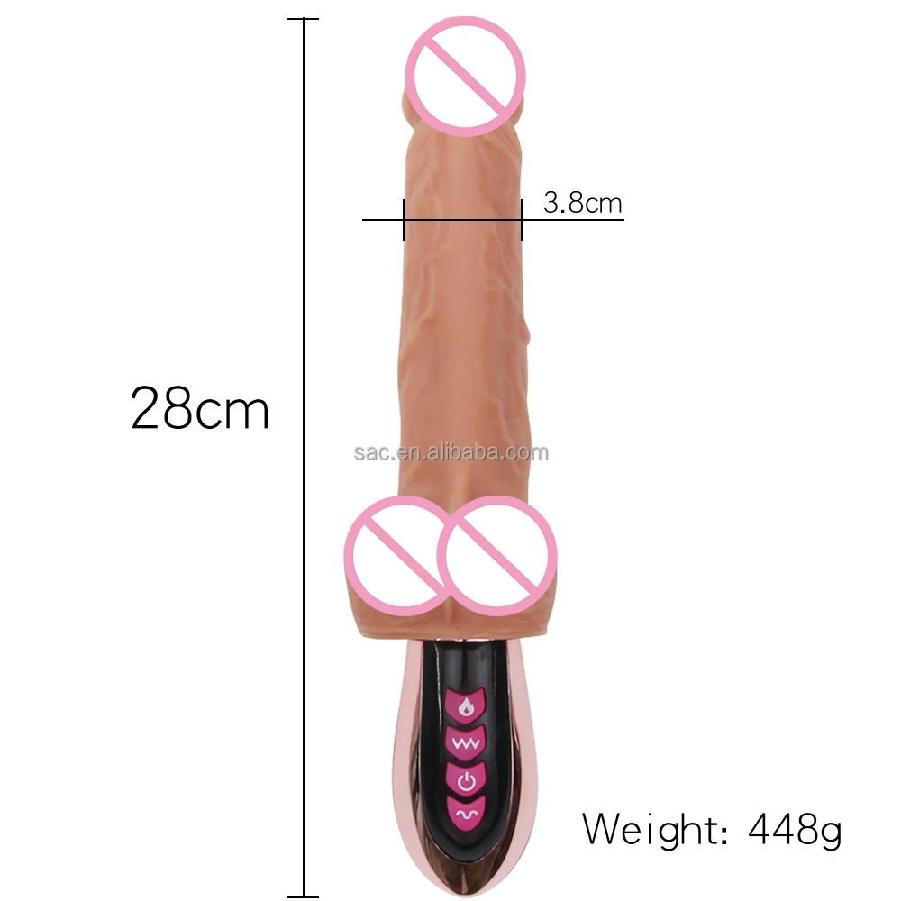 SacKnove Automatic up and Down Heated Swing 7 Frequency Vibrating Licking Tongue Sex Machine Gun Dildo Telescopic