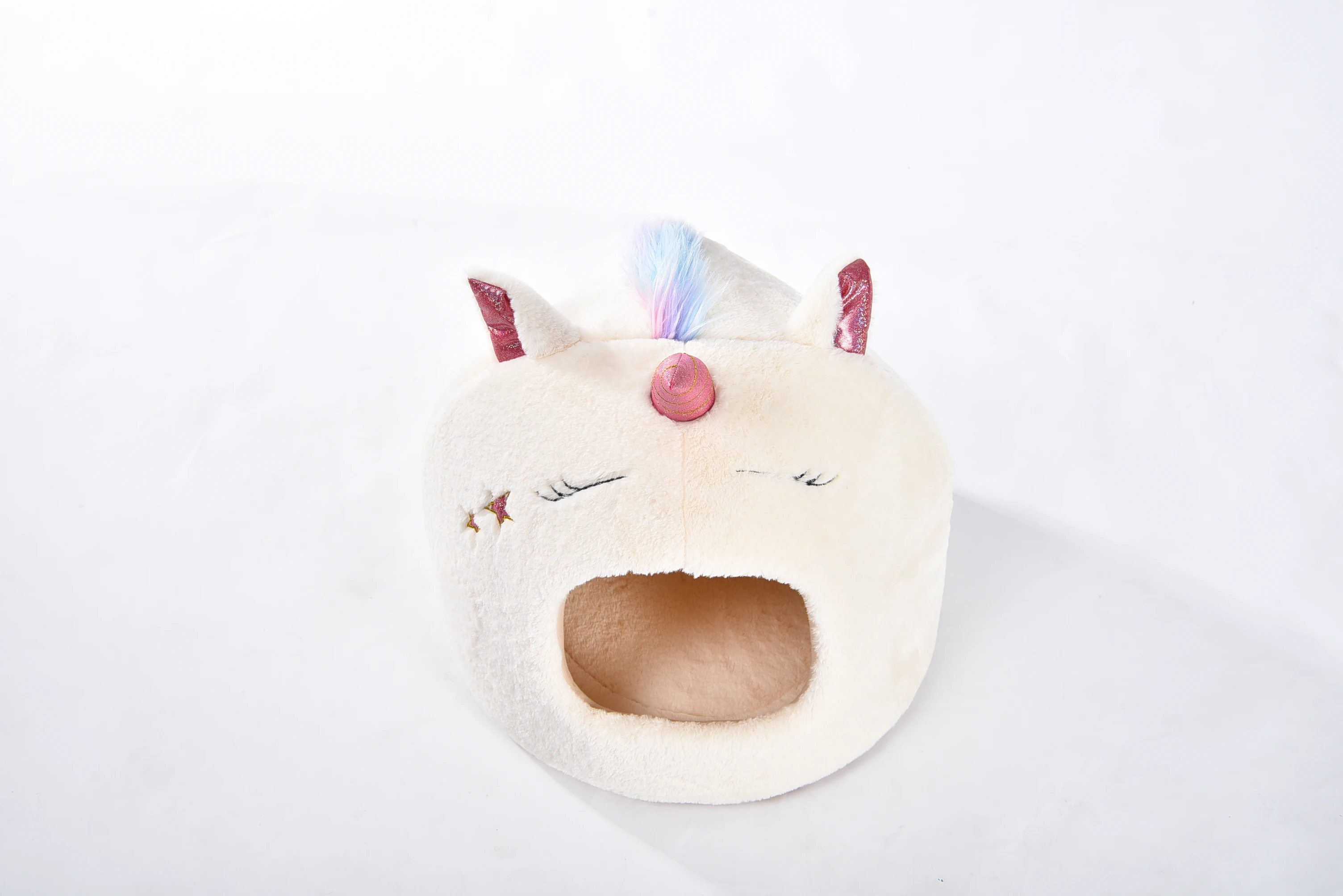 Summer Monsoon Pet Unicorn Shape Conmfort Beds Soft Dog Puppy House Cat Cave Bed