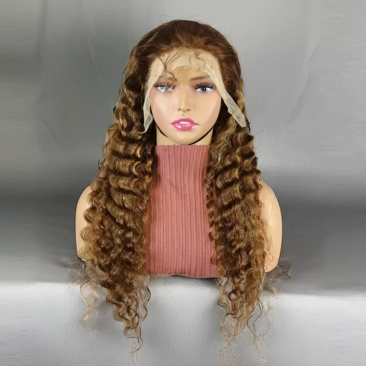Wholesale 30 Inch Deep Wave Lace Frontal Wig Preplucked 13x4  display picture 2