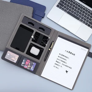 Custom A4 Business Folder Clipboard Phone Holder Document Storage Company Office Contract Folder with Business Card Slot