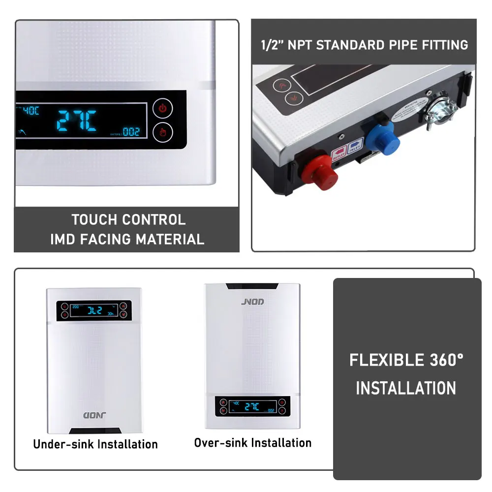 15kW Electric Geyser Instant Shower Heater 3 Phase Electric Hot Water Heater for Bathroom Kitchen