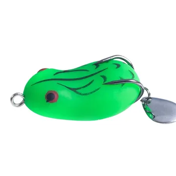 Cheery 4.5cm/5.4G 5cm/11.5G Top Water Frog Soft Bait Artificial Silicone with Double Hook for River Fishing – Soft Lure – view 2