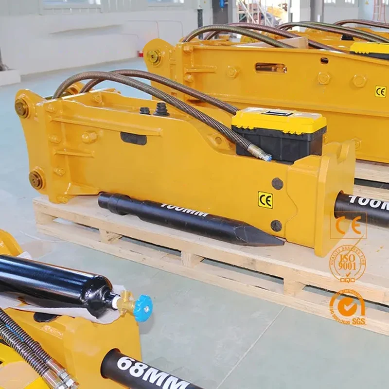 Multi-Functional Excavator Attachment Package: Hydraulic Hammer + Quick Coupler + Dust Cover