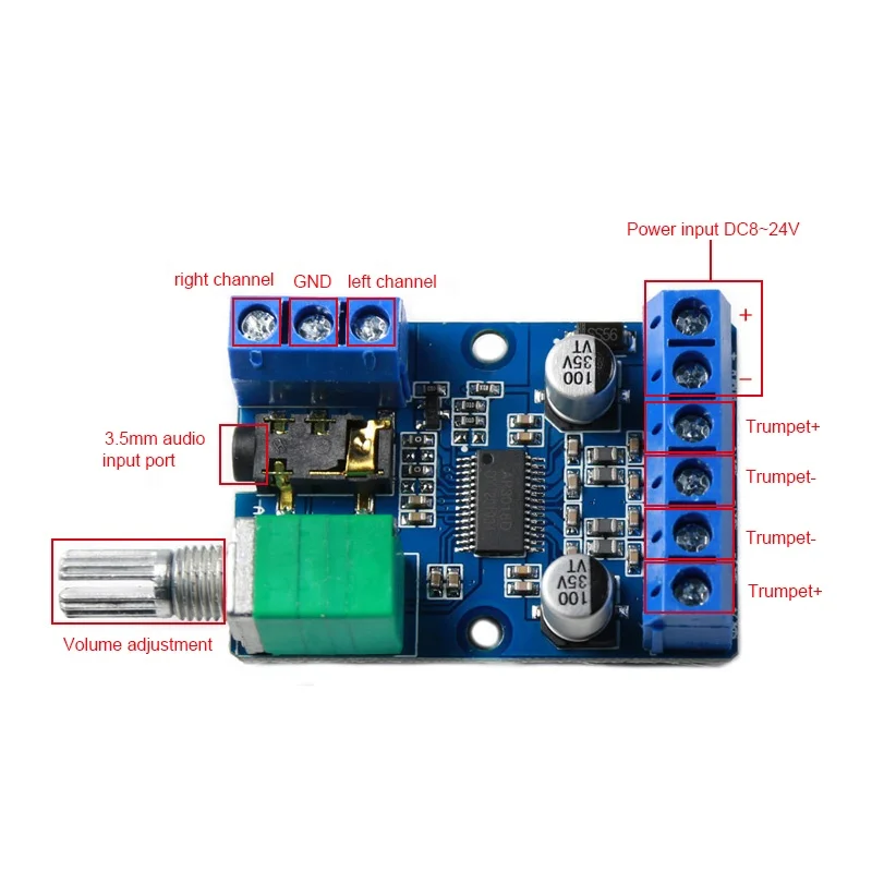 30Wx2 высокой мощности стерео цифровой усилитель доска 12V/24V блок питания DIY модуль усилителя