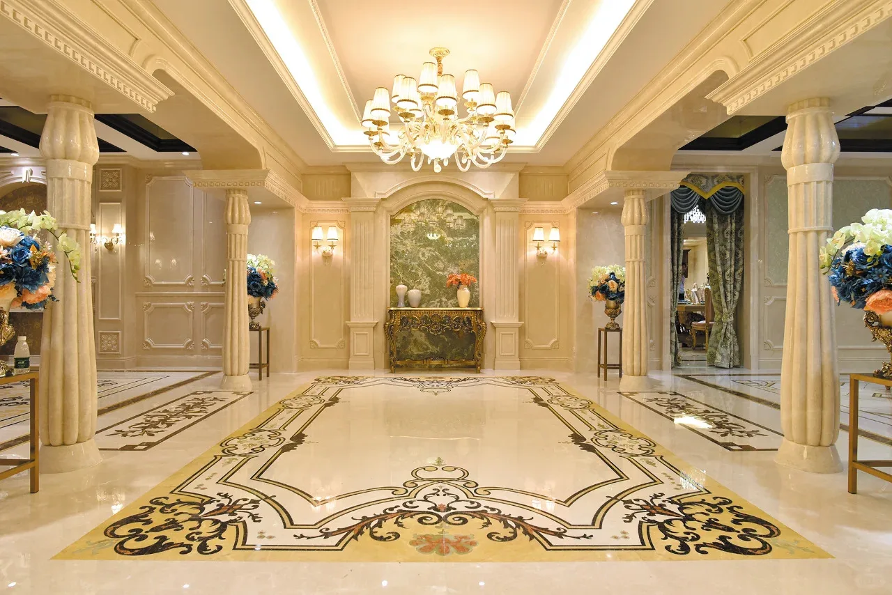 product bailuan beige marble slab polished marble floor tile for interior modern beige marble design-9