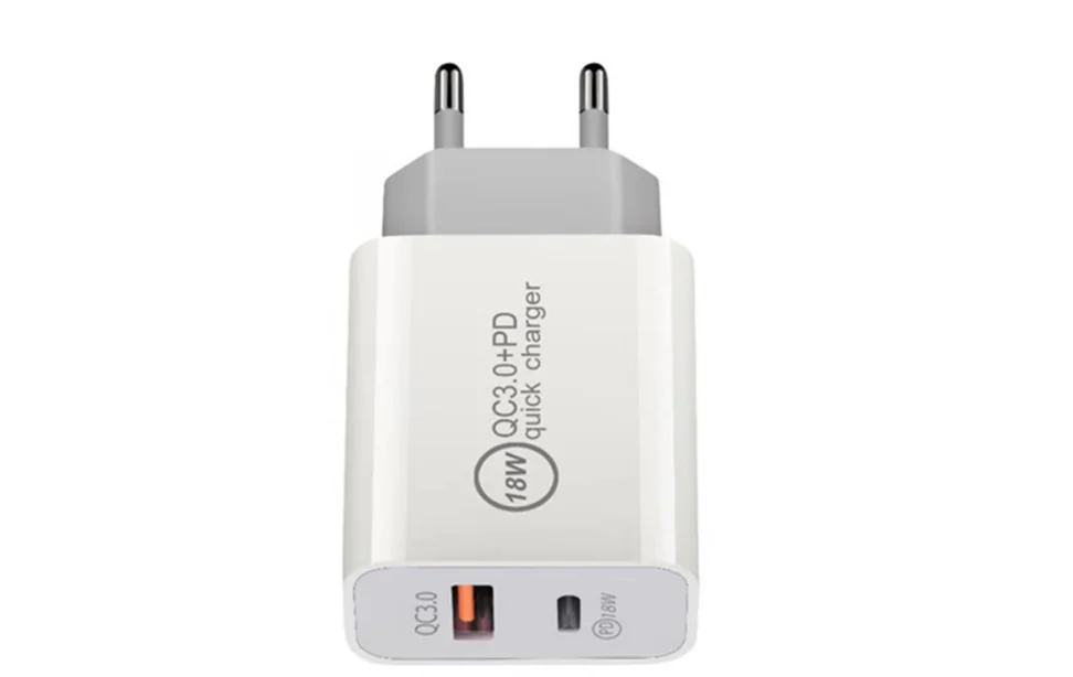 Pd18w charger QC 3.0 fast charging head 20W dual port qc3.0 + PD Anglo Australian fast charging charger