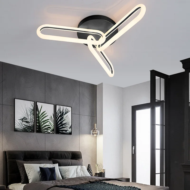LED modern golden ceiling lamp indoor high quality creative room lighting for home