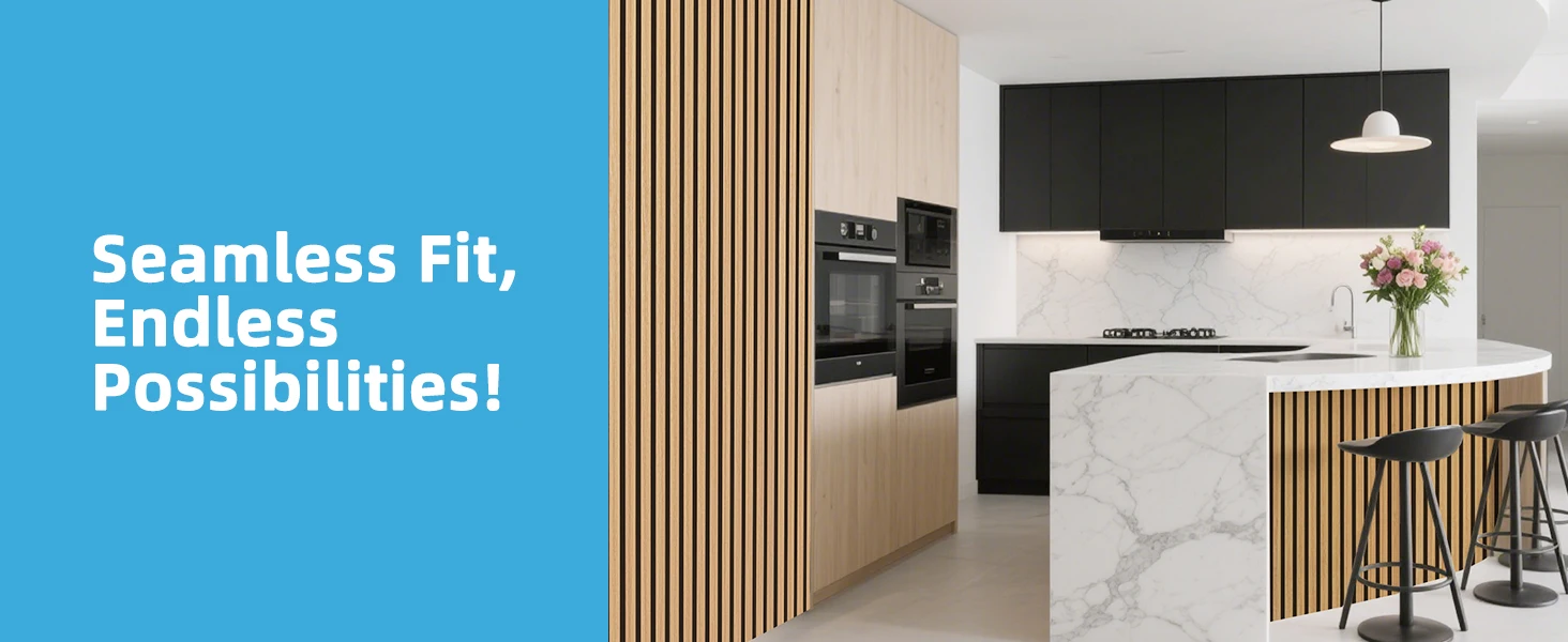 Acoustic Wood Slat Wall Panel Roll-Flat Design Sound Absorbing Corridor Curved Wall Decor for Wall details