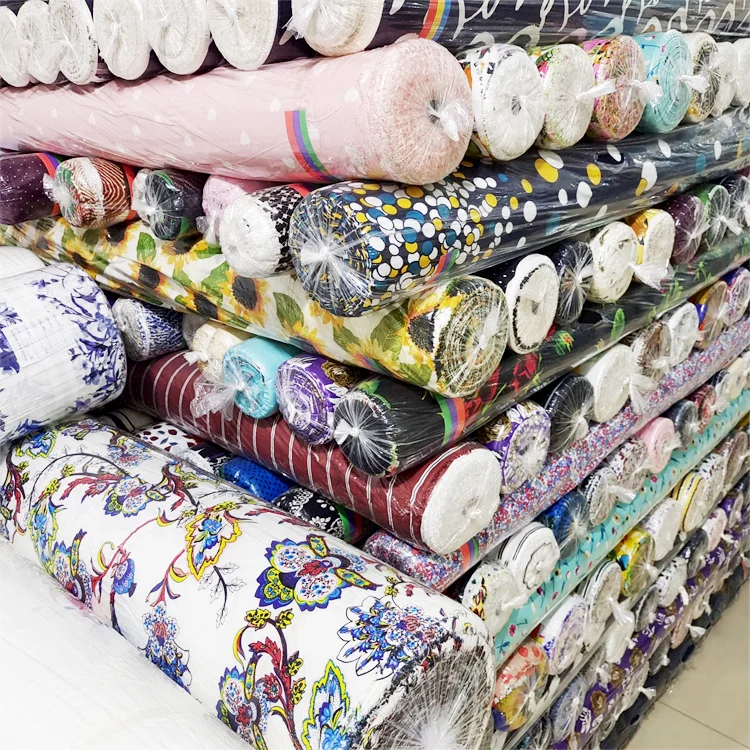 Factory Wholesale High Quality 100viscose Rayon Printed Fabric Stock
