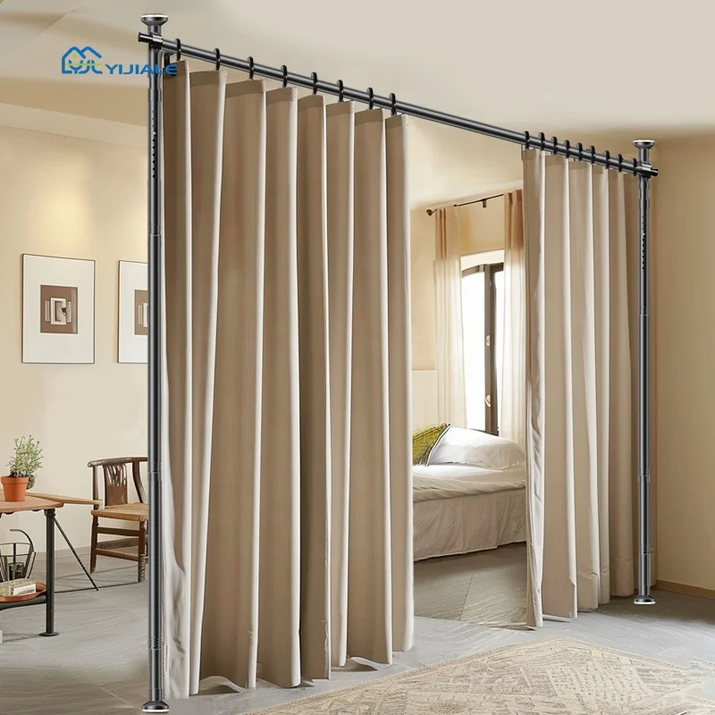 YIJIALE Factory Prices Custom Work Room Partition Steel Rack Blackout Metal Curtains Divider Frame
