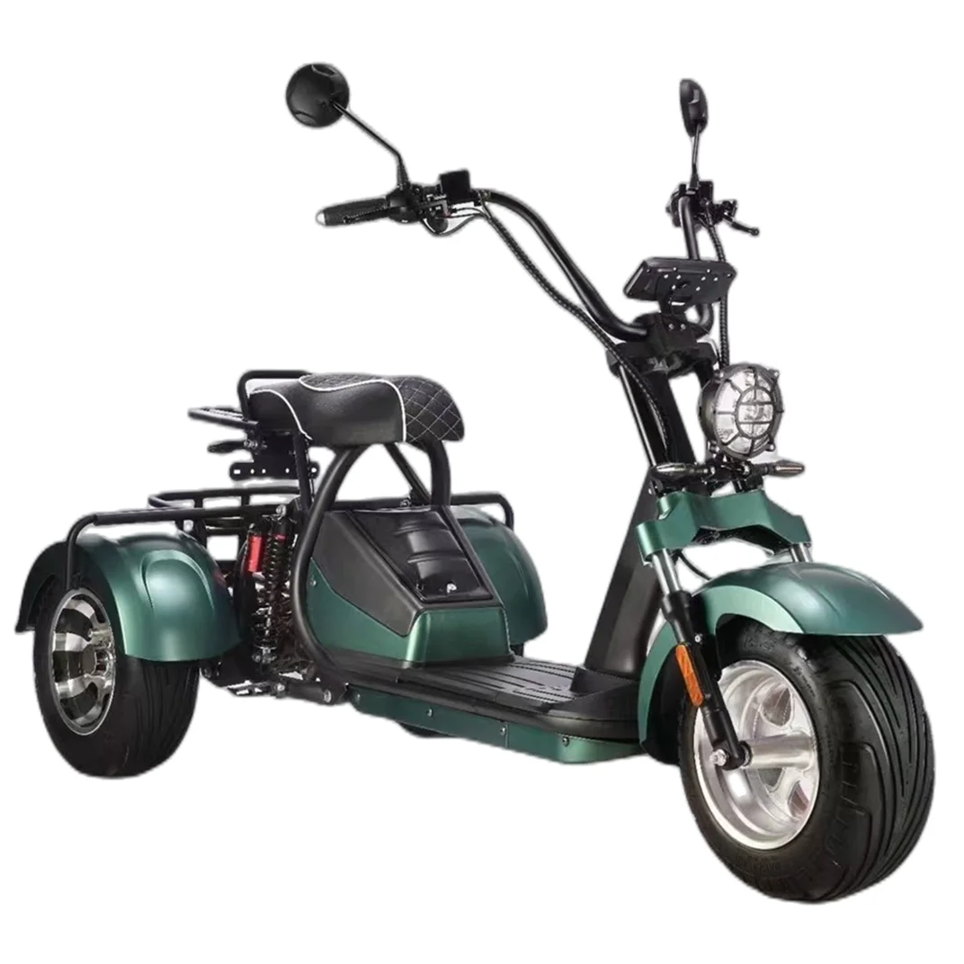 Adult Powerful Fast Speed With Upgraded Shock Absorber Three Wheel With Golf Holder Electric Scooter Citycoco