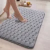 High-density cotton bathroom mat - grainy gray
