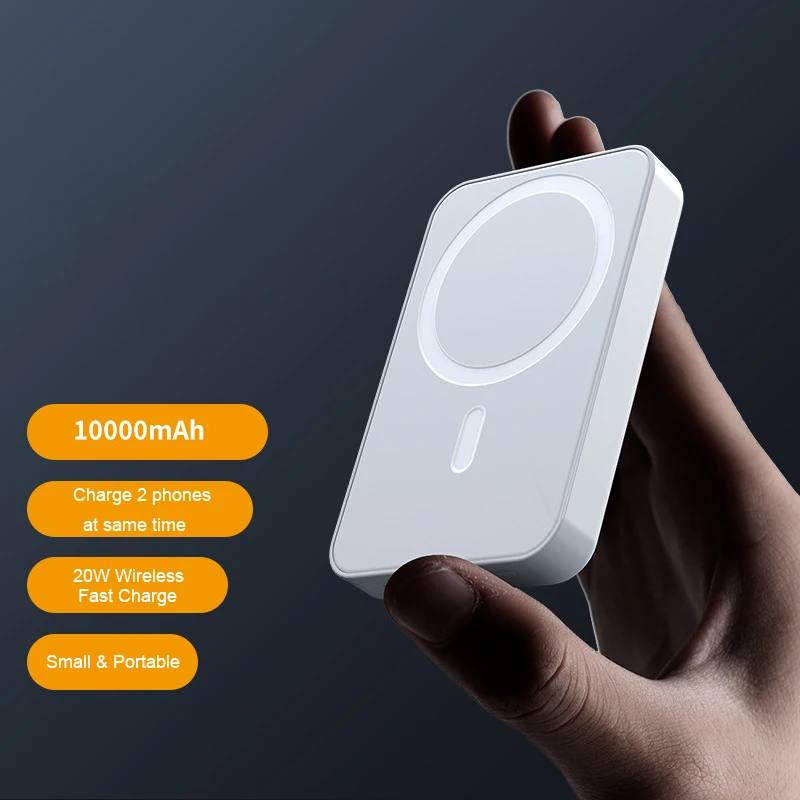 10000mAh Magnetic Portable Battery PD 30W Fast Charging Wireless Charger Magsafe Power Bank