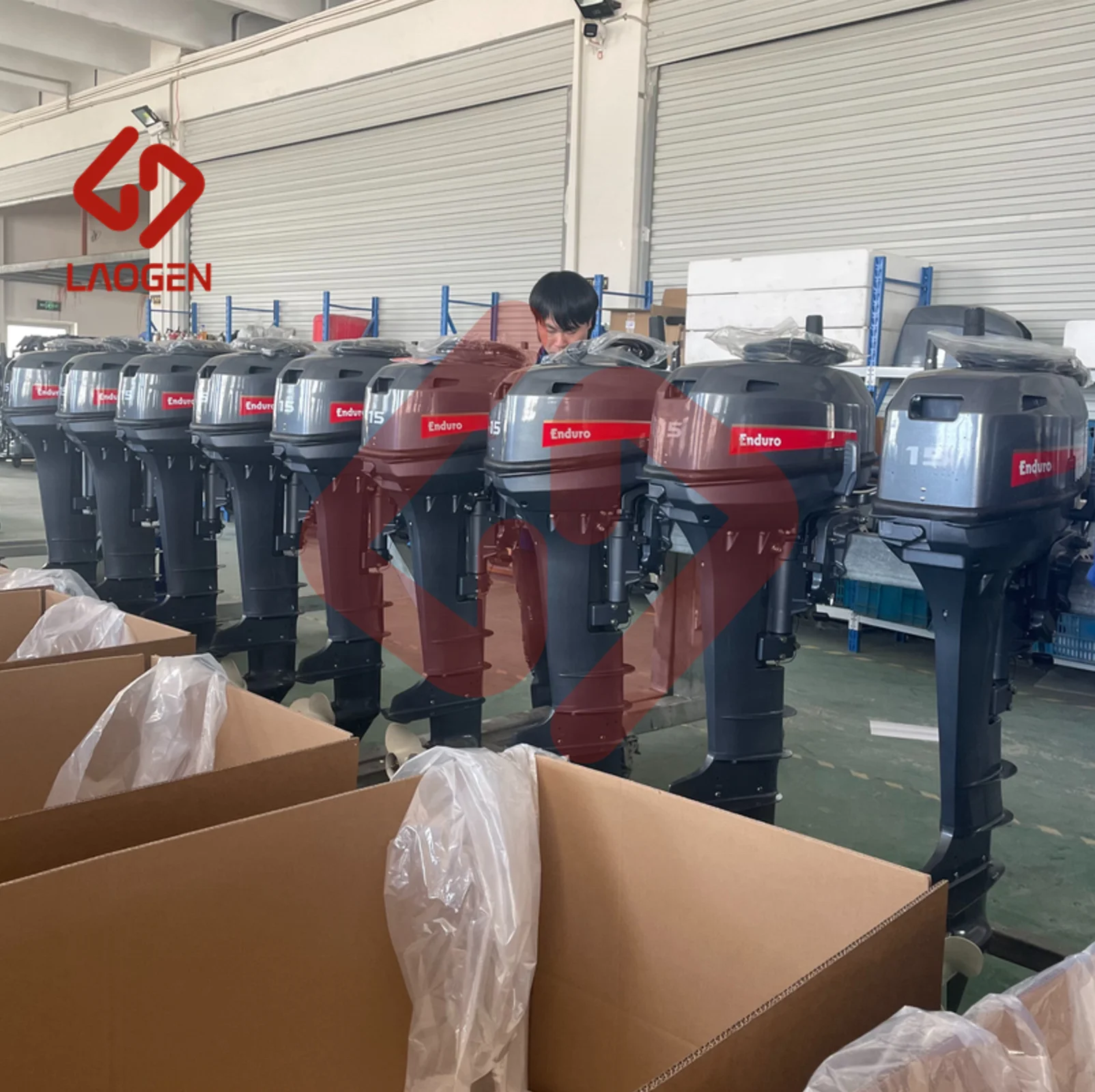 Laogen Enduro 15hp Outboard Engine Match Yamaha 2 Stroke Outboard Motor 9.9 15hp Outboard Engine 6b4 15D Boat Motor Outboard