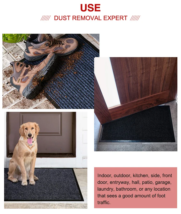 2-pack Front Door Mat Ribbed Red - Indoor Outdoor Floor Doormat Rug  Entryway Welcome Mats - , Entry Inside Outside Garage Traffic Utility Porch  Area