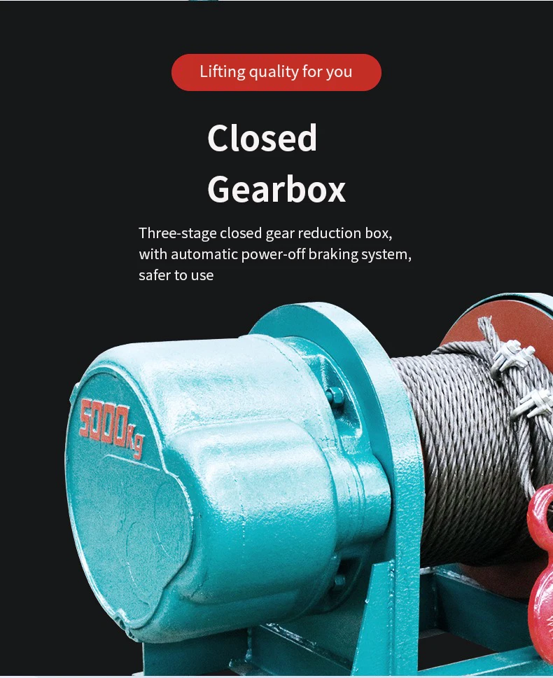 Custom Electric Winch Crane Multifunctional Building Hoisting Winch