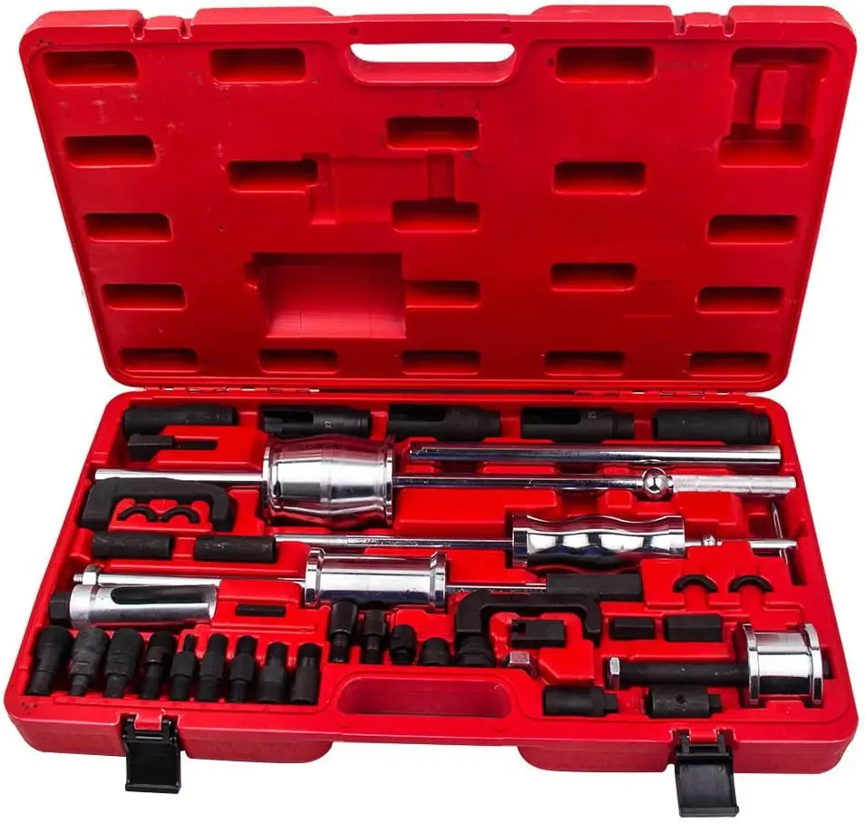 40pcs Universal Master Diesel Engine Injector Extractor Removal Slide Hammer Bearing Puller Tool