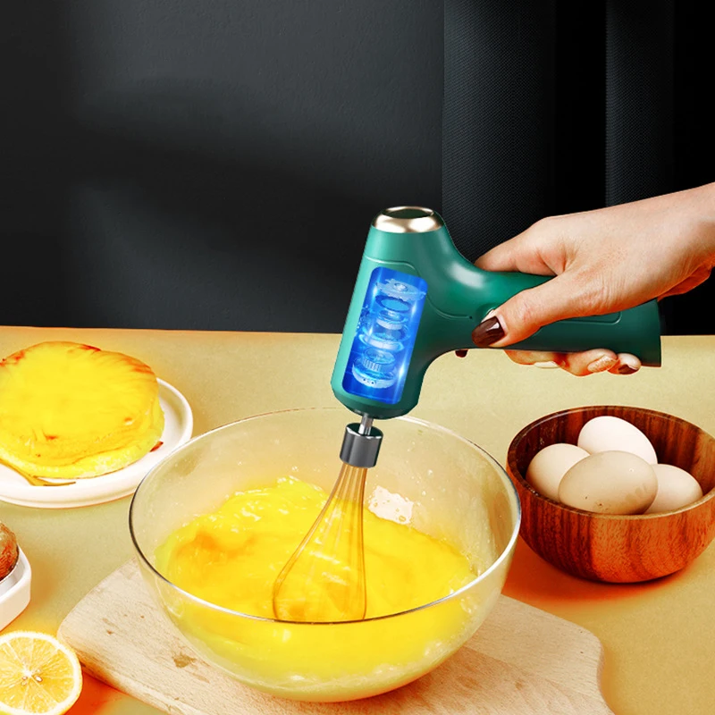 Hot Sale 3 Speed Portable Plastic Wireless Egg Whisk Head