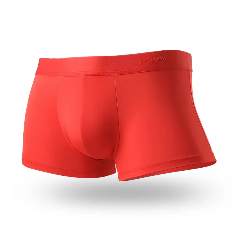 Ice Silk Men's Underwear Male Boxer Student Double-layer Inner File ...