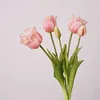 Soft rubber tulip flower a168-light powder