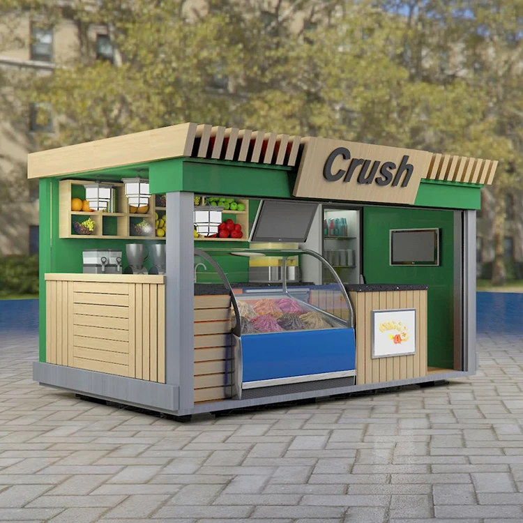 Fast Delivery Wooden Coffee Kiosk Design Kiosk Street Food Kiosk for Coffee